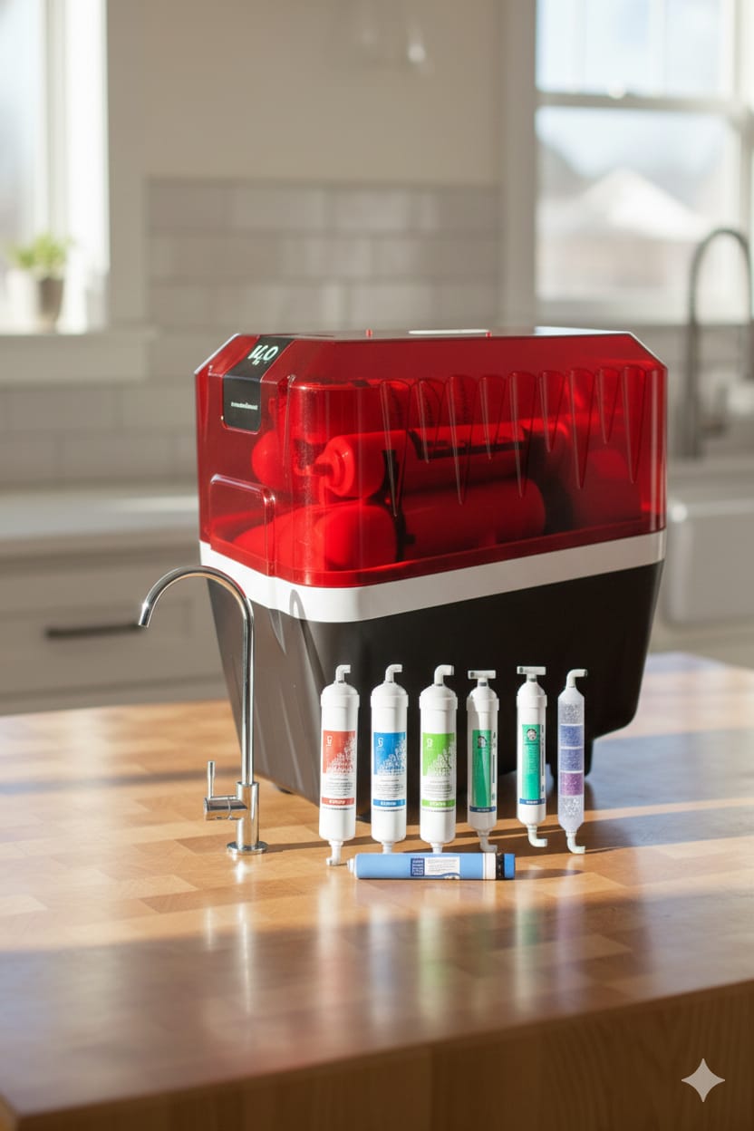 water zuiveringssysteem op de toonbank