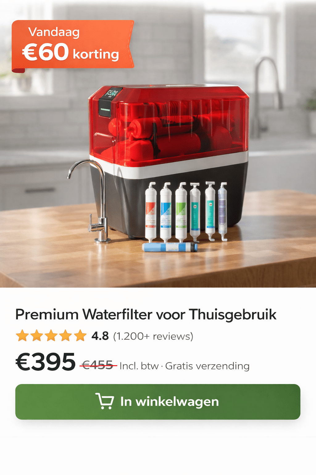 Waterfilter aanbieding