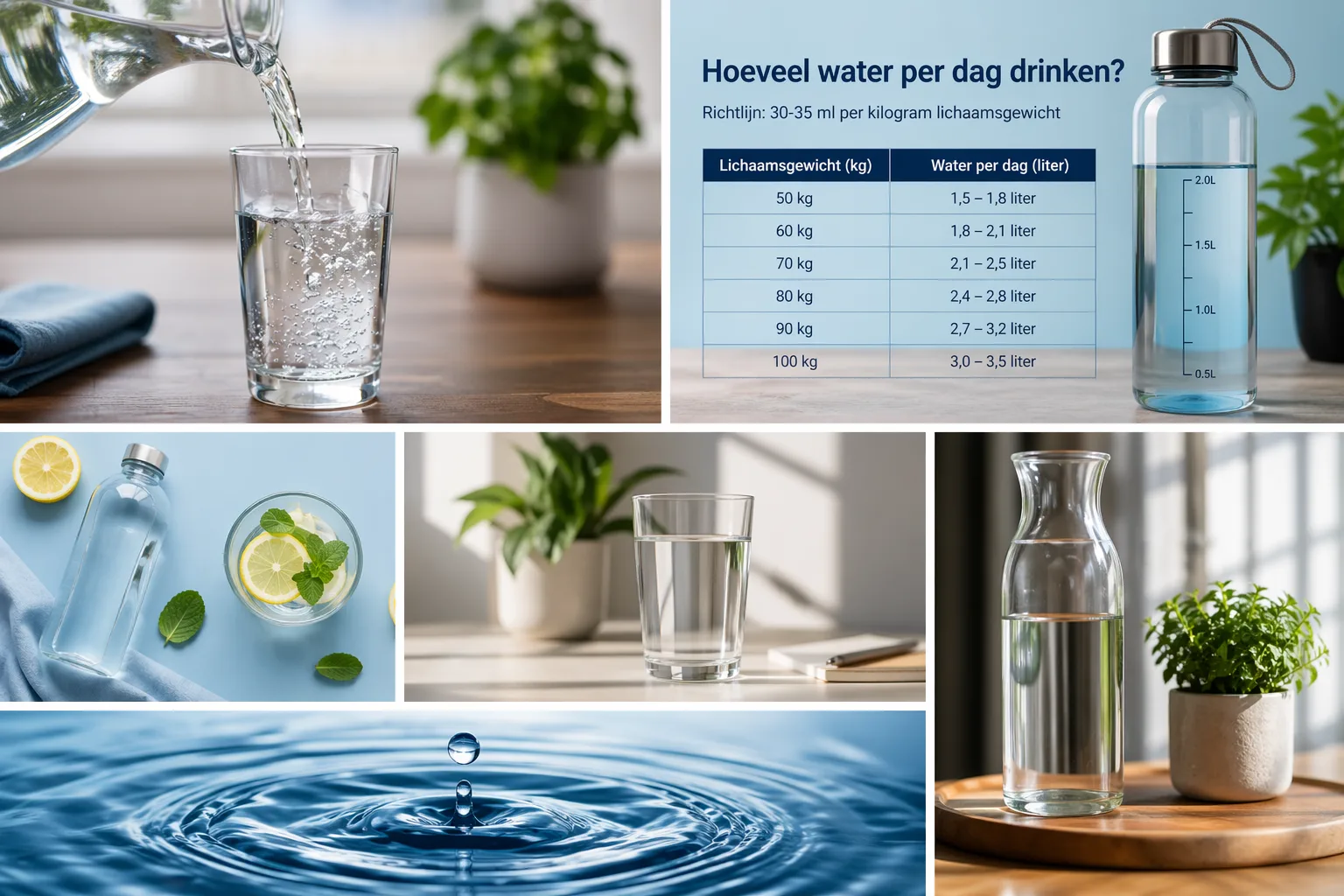 Hoeveel water moet je drinken 2