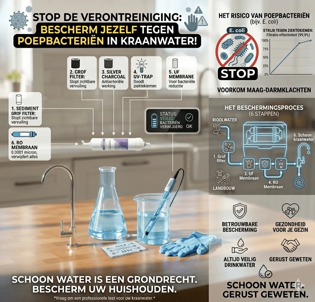 Glas kraanwater in keuken als illustratie van kraanwater risico’s en waterkwaliteit in Nederland