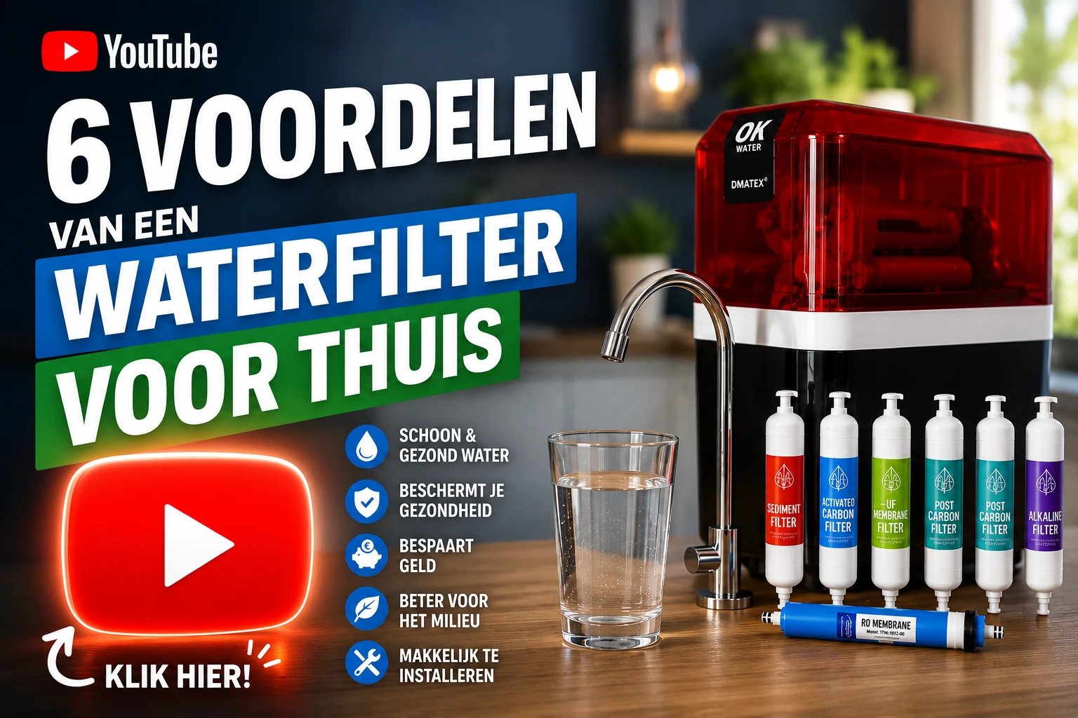 6 voordelen van een waterfilter voor thuis met schoon en gezond drinkwater